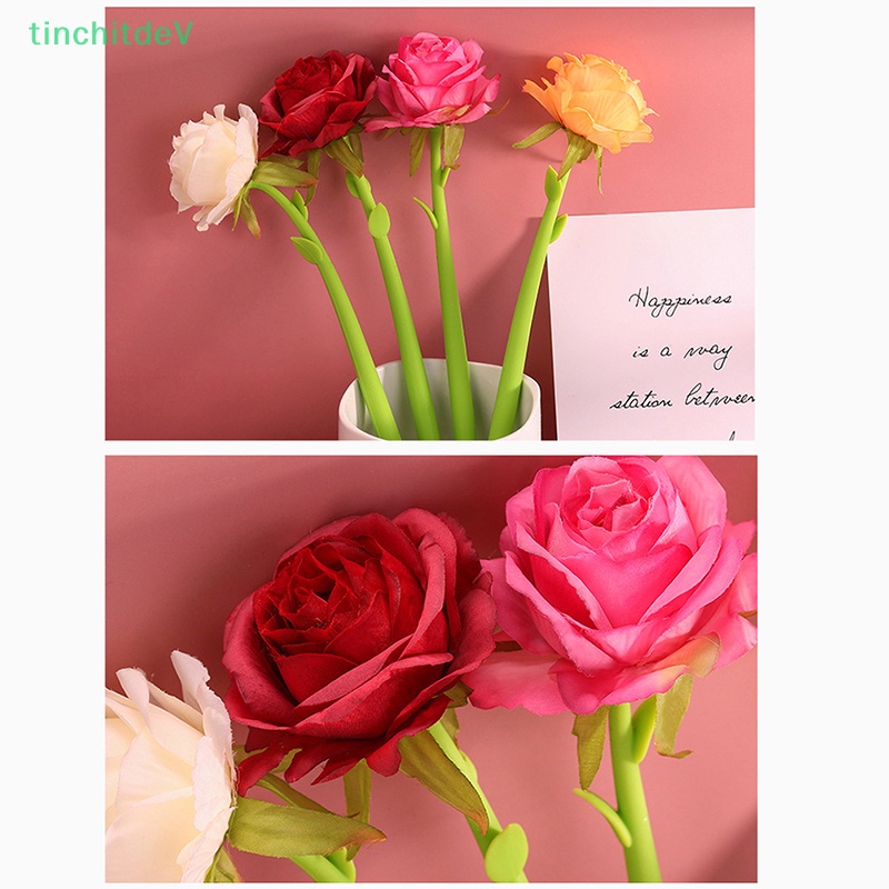 1 Cây Bút Bi Ngòi 0.5mm Bằng Silicon Hình Hoa Hồng Dễ Thương