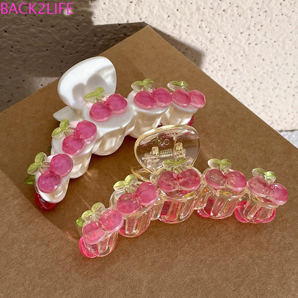 Kẹp Tóc Đuôi Ngựa Hình Quả Cherry Thời Trang Thanh Lịch Dành Cho Nữ BACK2LIFE