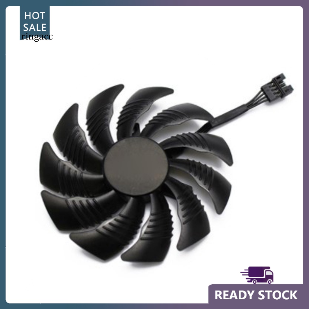 Set 1 / 2 Phụ Kiện 1 / 2 Món Chuyên Dụng Chất Lượng Cao129215Quạt Tản Nhiệt Thẻ Đồ Họa Tiếng Ồn Thấp Bằng ABS 85mm 4Pin Dễ Lắp Đặt Cho GTX 1050 1060 1070 RX580