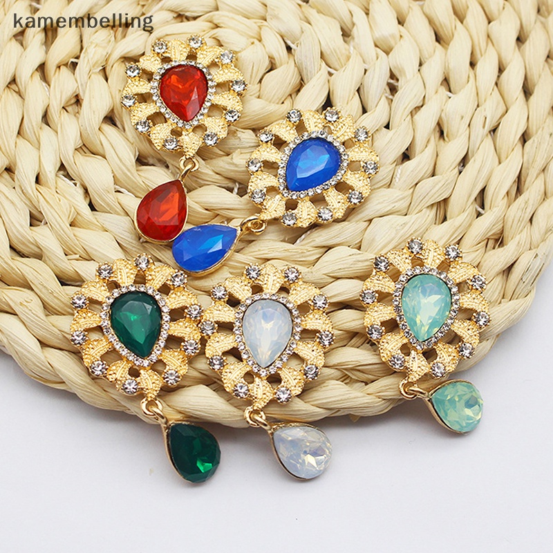 Trâm Cài Áo Hình Giọt Nước Đính Đá Thủ Công Sáng Tạo