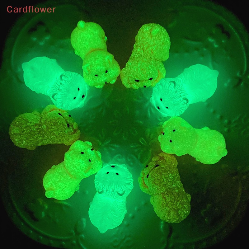 Bộ 2 Đồ trang trí Cún / Thỏ Dạ Quang Mini Trang Trí Tiểu Cảnh Mới