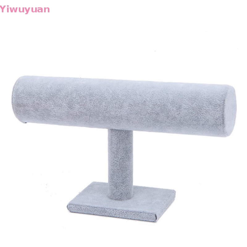 < Yiwuyuan > Giá Đỡ Trưng Bày Trang Sức / Đồng Hồ / Vòng Tay Chữ T Chất Liệu Nhung Cao Cấp Mới