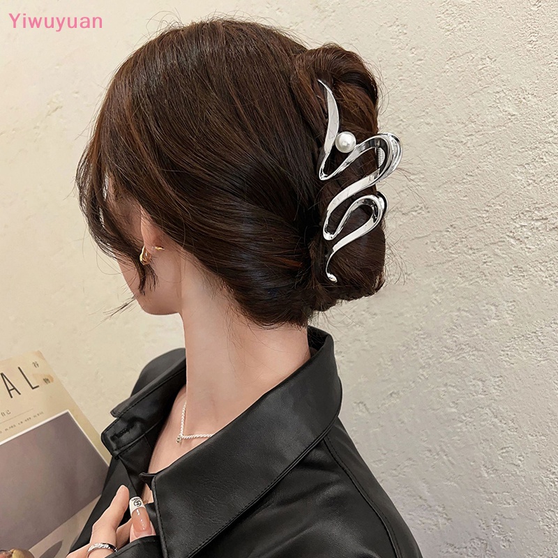 Kẹp Tóc Kim Loại Đính Hạt Ngọc Trai Thời Trang Cho Nữ