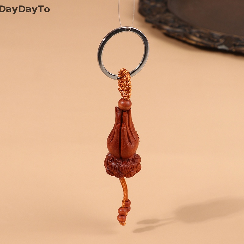 Móc Chìa Khóa Bằng Gỗ Đào Khắc Hình Bàn Tay Phật Phong Cách Vintage Dành Cho Nam Và Nữ