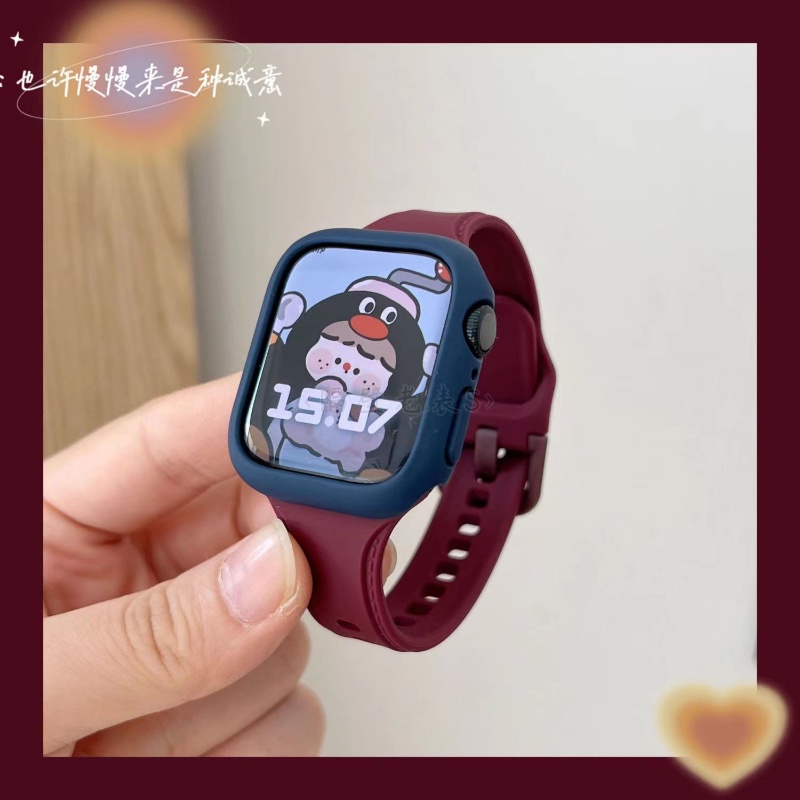 Dây Đeo Silicone Cho Đồng Hồ Thông Minh 44mm 40mm 45mm 41mm Ultra 49mm 42mm 38mm 45mm 7 8 se 3 4 5 6