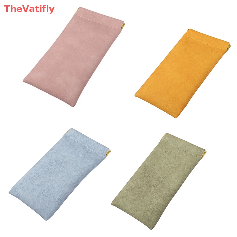 Túi Da PU Mềm Đựng Mắt Kính / Dây Cáp Tai Nghe Chống Thấm Nước Tiện Dụng