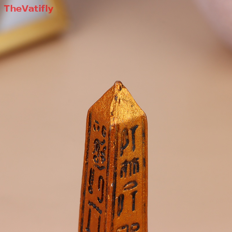 [Thevalifly] Tượng Obelisk Ai Cập Mini Bằng Nhựa Resin Trang Trí Tiểu Cảnh Sân Vườn Thu Nhỏ