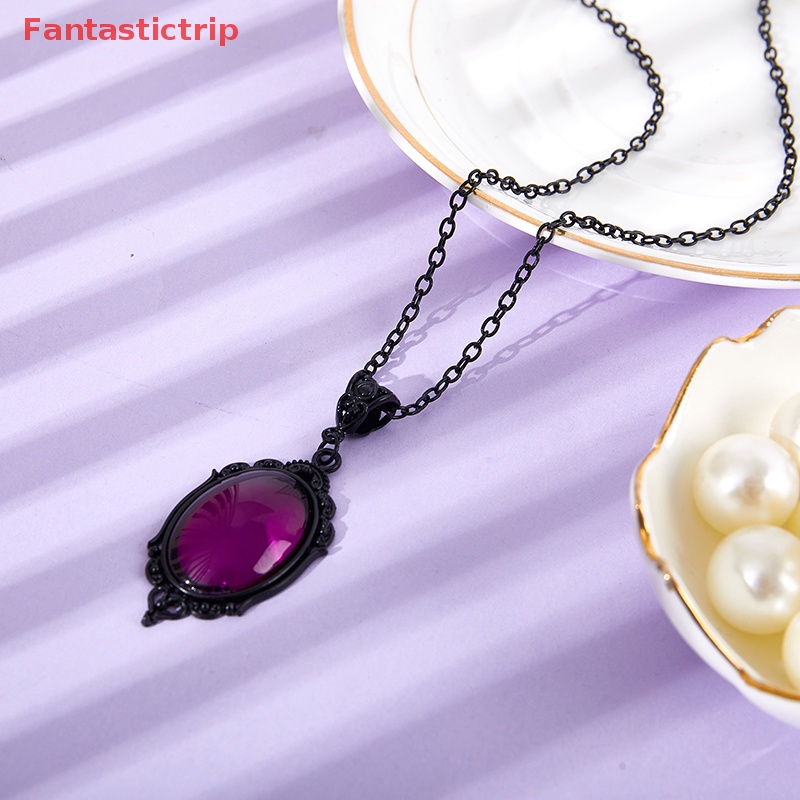 [Fantastictrip] Vòng cổ Mặt Pha Lê Chạm Nổi Phong Cách Gothic Thời Trang Cho Nữ Mới