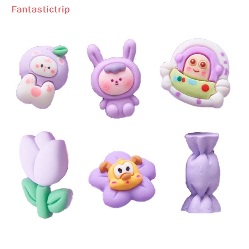 [Fantastictrip] Phụ Kiện Trang Trí Điện Thoại / Móc Khóa Hình Thức Ăn Bằng Nhựa Resin Thủ Công Hình Động Vật Dễ Thương Kiểu Dáng Ngẫ