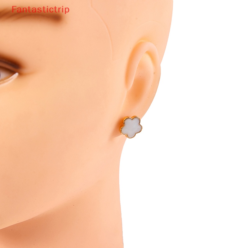 1 Đôi Bông Tai Hình Hoa Trắng Bằng Hợp Kim Thanh Lịch Dành Cho Nữ