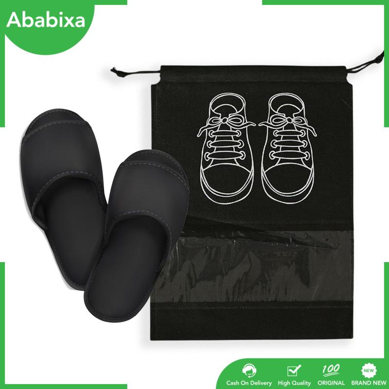 [Ababixa] Túi Giặt Giày Dây Rút Bằng Vải Không Dệt Trọng Lượng Nhẹ Cho Yoga / Chạy Bộ / Nhảy / Thể Dục Chống Thấm Nước