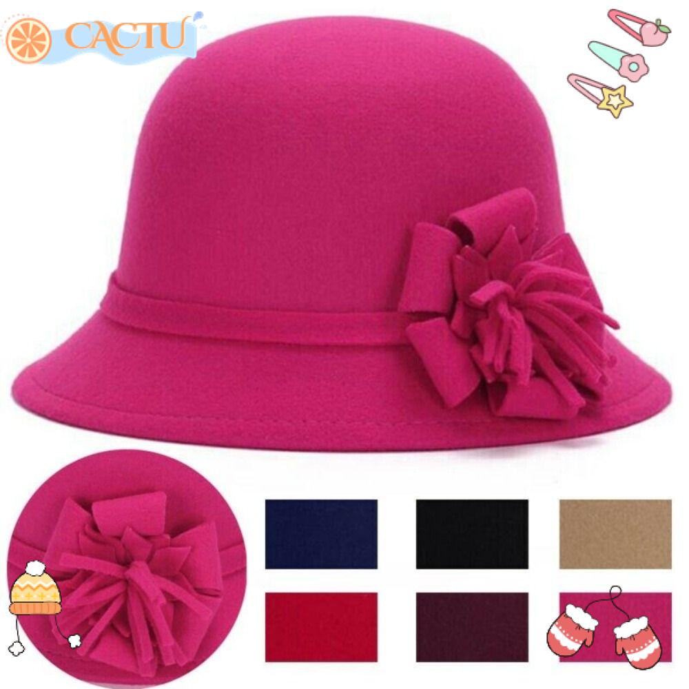 Mũ Fedoras Bằng Len Phong Cách Vintage Dành Cho Nữ