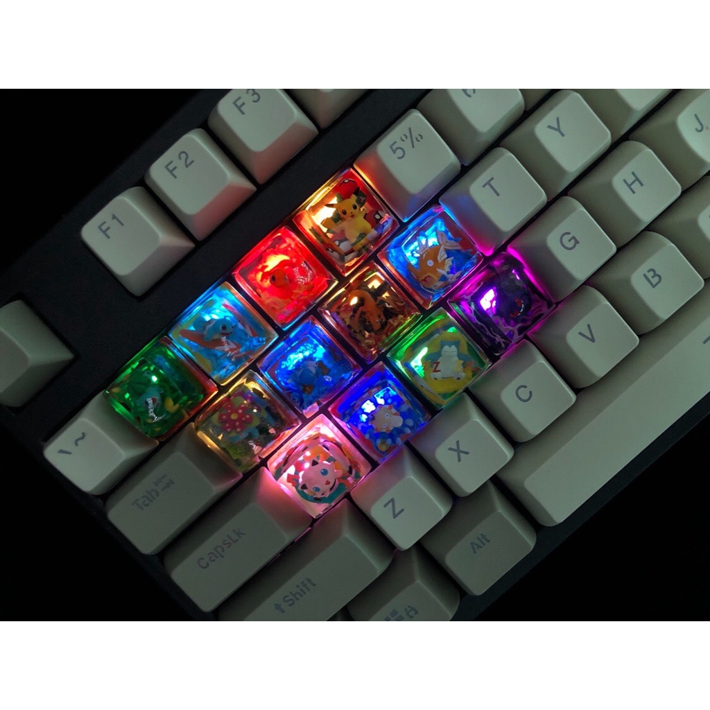 Bàn Phím Cơ Gaming Artisan Pokemon Bằng Nhựa Resin Tùy Chỉnh Cá Tính