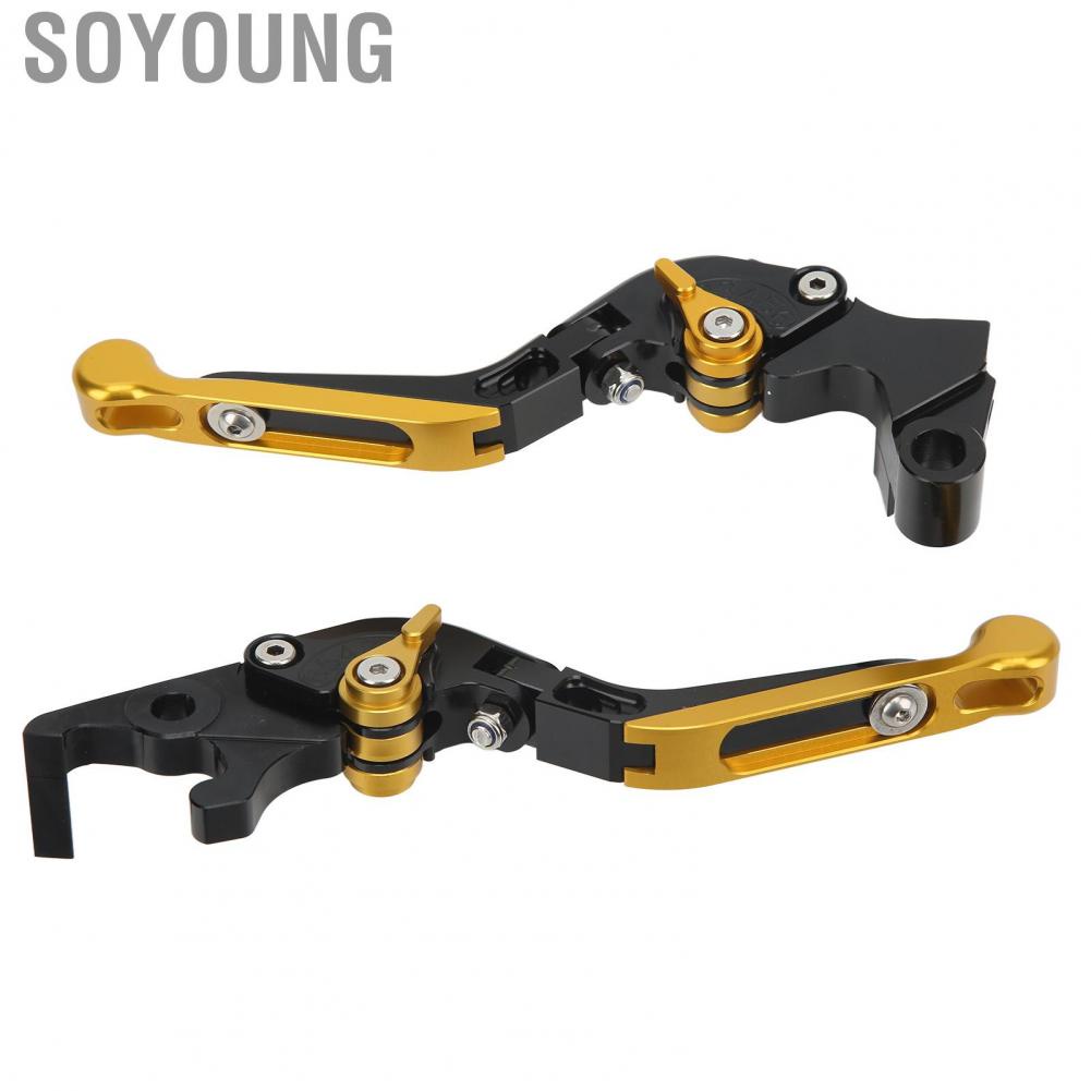 Soyoung Short Brake Clutch Levers  Rustproof Wearproof Adjustable Aluminum Alloy for MT07 MT09 FZ07