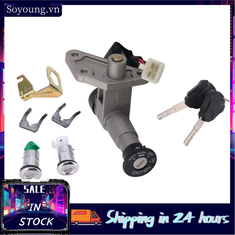 Soyoung Motorcycle Parts Ignition Switch Key Set High Performance for GY6 4 Stroke 150cc Scooter Moped