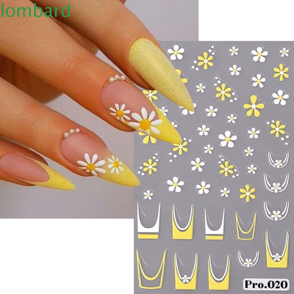 Miếng Dán Trang Trí Móng Tay Tự Dính Họa Tiết Hoa Lá / Bướm Xinh Xắn