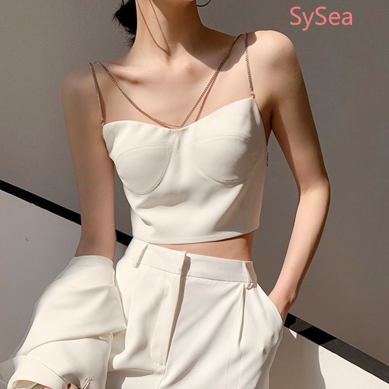 Áo Hai Dây Phối Dây Xích Thiết Kế Quyến Rũ Cho Nữ