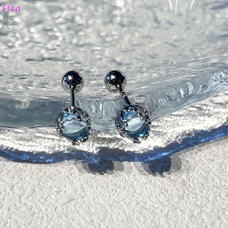 1 Đôi Khuyên Tai Xoắn Ốc Đính Đá Zircon Nhiều Màu Cho Nữ