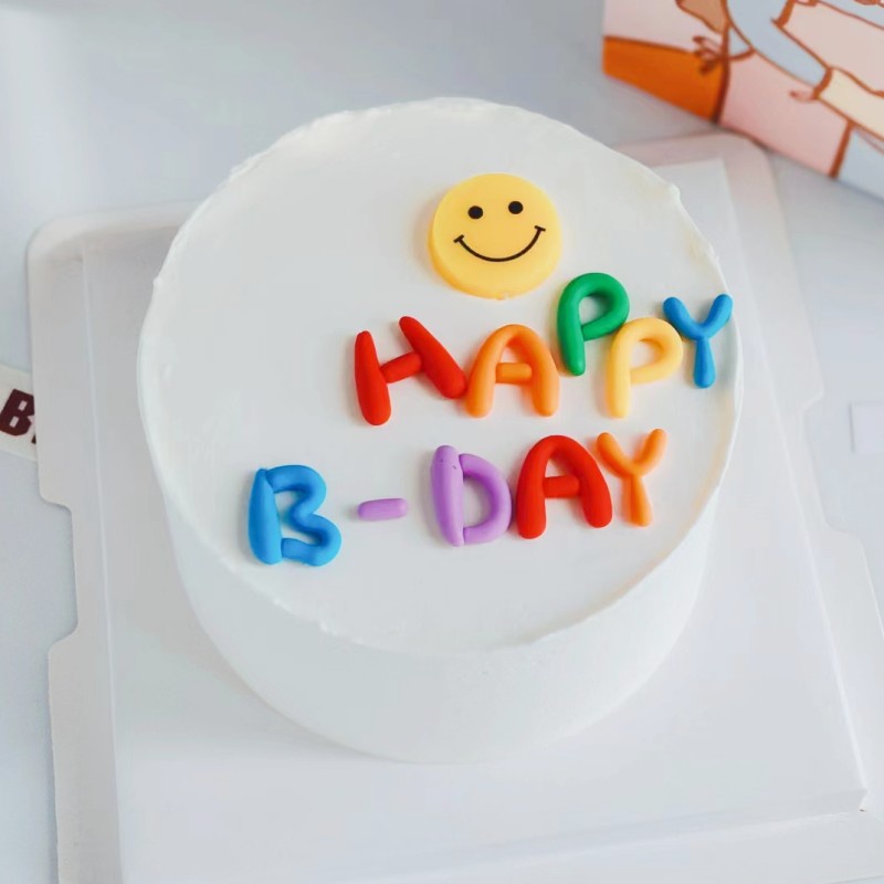 Que Cắm Trang Trí Bánh Kem Chữ Happy Birthday Nhiều Màu Sắc Phong Cách Hàn Quốc
