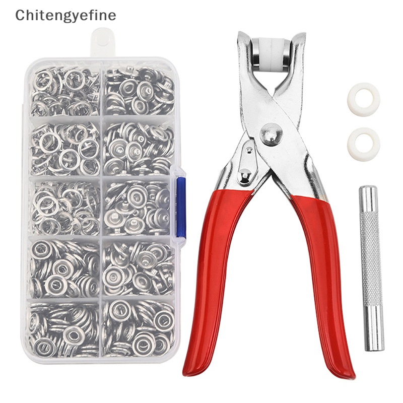 Bộ Dụng Cụ Đóng Nút Bằng Kim Loại Kèm Kìm Chuyên Dụng Cho May Vá