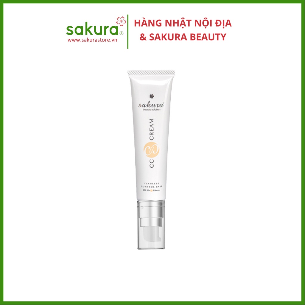 Kem Trang Điểm Sakura CC Cream Flawless Control Base SPF50+ PA++++ 40ml