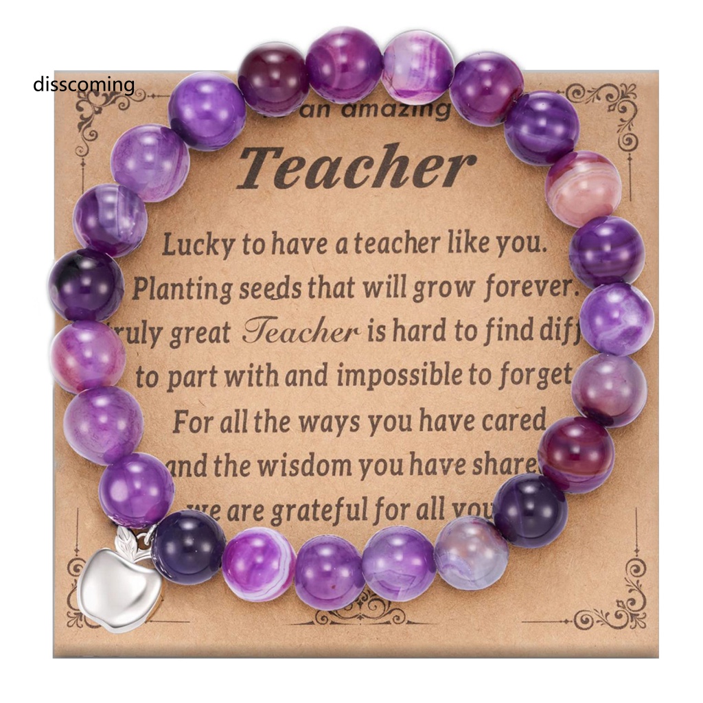 Băng Đô SL SL SL SL SL| Vòng Tay Chuỗi Hạt Đá Tự Nhiên Khắc Chữ Thank You Và Thẻ Trái Cây Co Giãn Thời Trang Cho Nữ