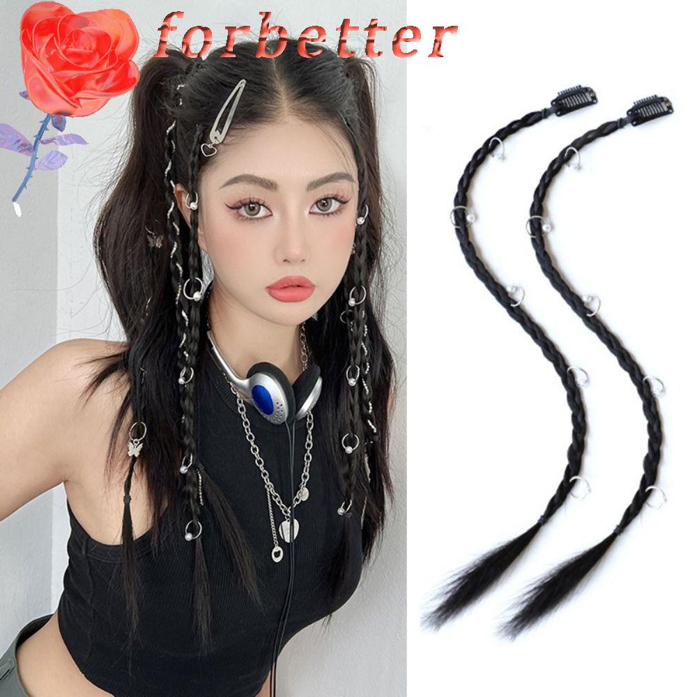 Tóc Giả Thắt Bím Đuôi Ngựa Bằng Sợi Tổng Hợp Chất Lượng Cao Phong Cách Hàn Quốc Y2K