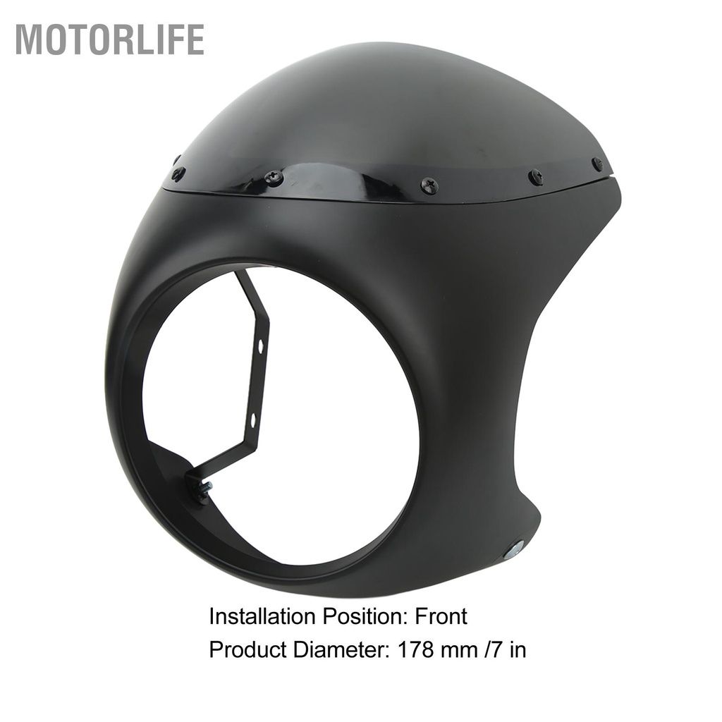 Motorlife 7in Đèn Pha Xe Máy Fairing Bề Mặt Mịn Chống Lão Hóa Phổ Biến Phù Hợp Với Tròn