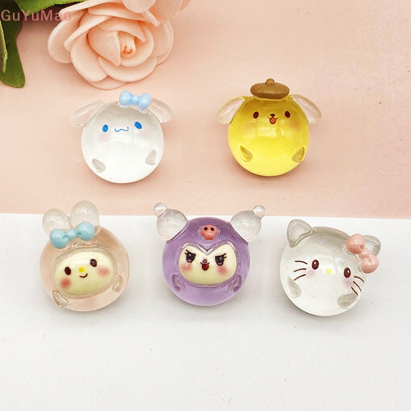 Bộ 2 Tượng Sanrio Mini Phát Sáng Dùng Trang Trí Tiểu Cảnh