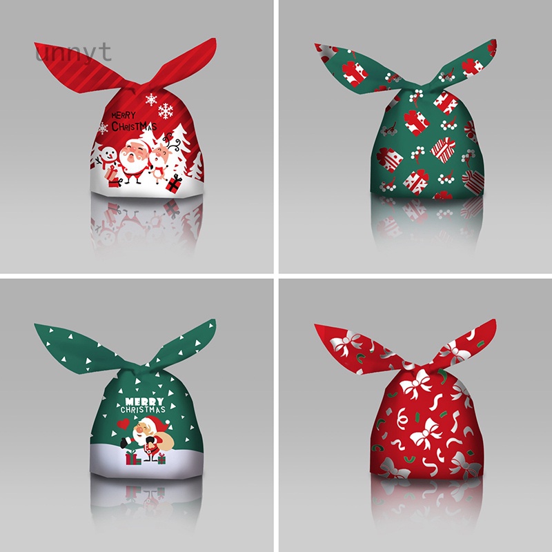 Set 50 Túi Đựng Bánh Quy Hình Tai Thỏ Xinh Xắn