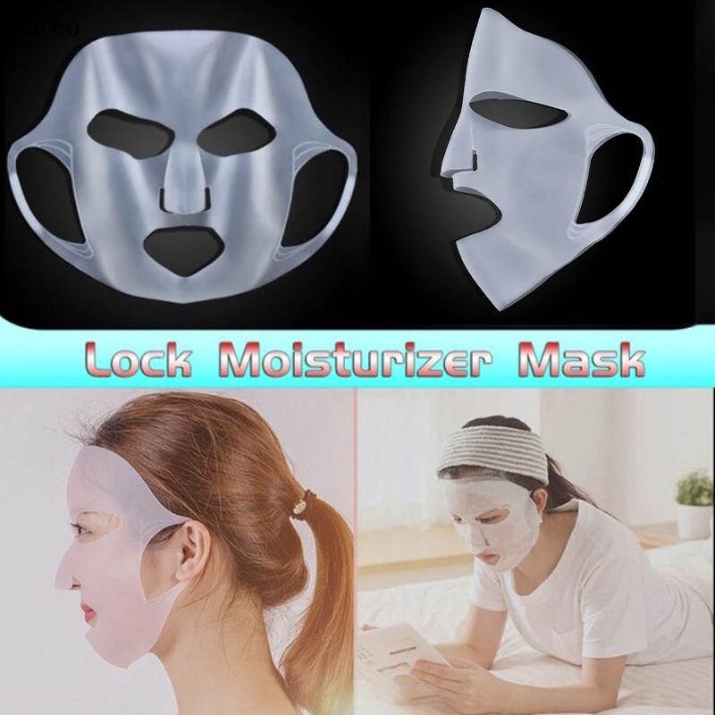 Lotco tái sử dụng Silicone Mặt nạ dưỡng ẩm chăm sóc da mặt ngăn ngừa bay hơi chống nhăn VN