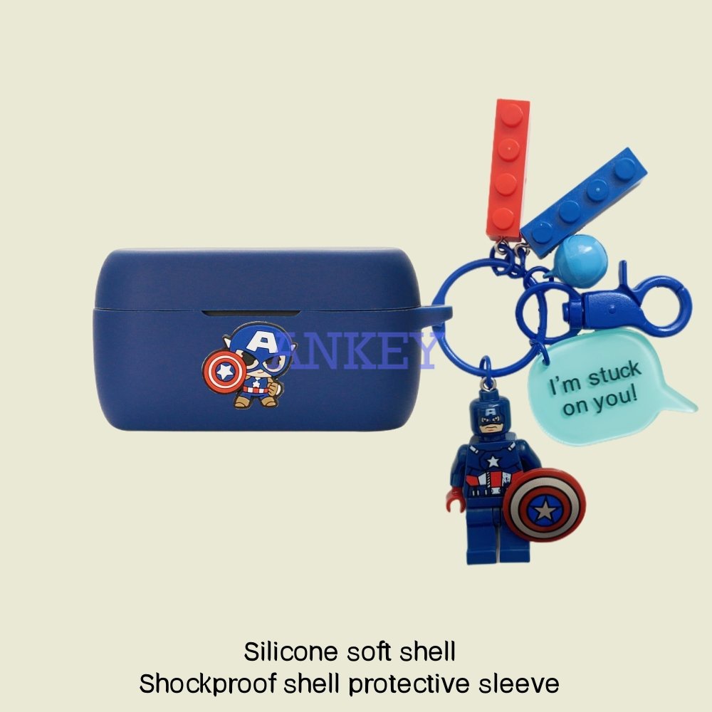 Vỏ Bảo Vệ Hộp Sạc Tai Nghe JBL LIVE FREE NC + Tune 130 230 NC Bằng Silicon Mềm Màu Đen Kèm Móc Treo