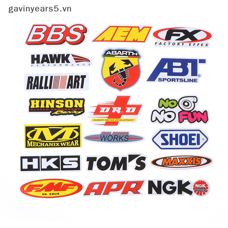 Bộ 100 Miếng Dán Trang Trí Xe Hơi Đua Graffiti JDM Chống Thấm Nước