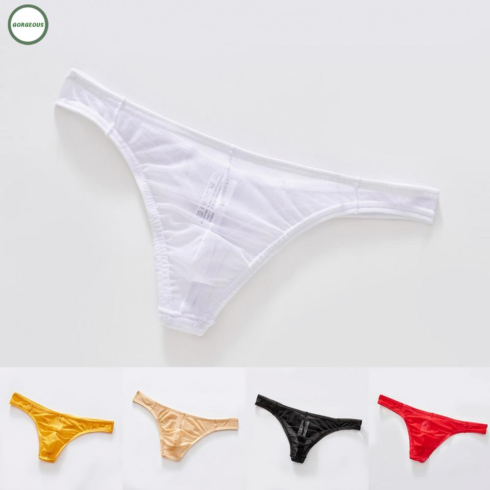 New Coming~Briefs High Elastic M-XL Male Mens Mesh Seamless See-Through Sissy Solid#Home Essentialses