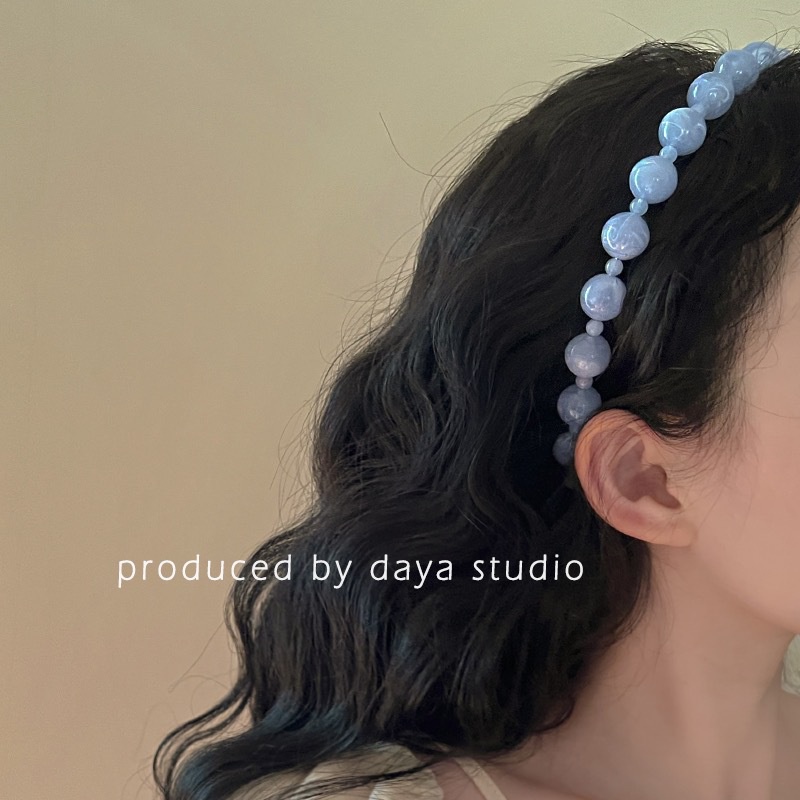 Băng Đô Đính Hạt Ngọc Bích Giả Thiết Kế Đơn Giản Thời Trang Cao Cấp