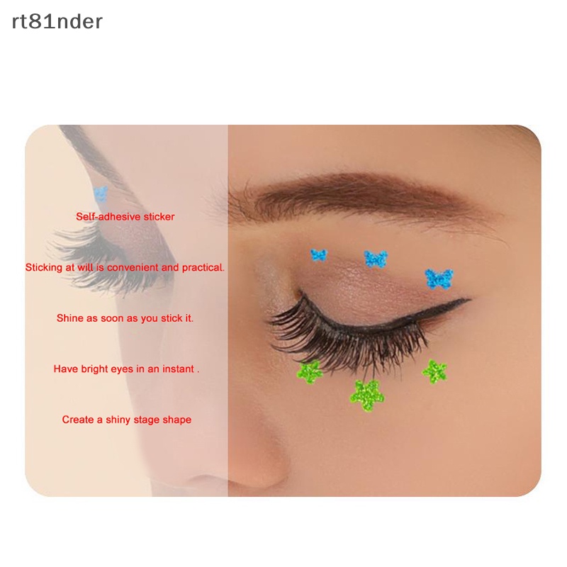 Miếng Dán Trang Trí Mắt Lễ Hội Hình Bướm rt Phối Ren