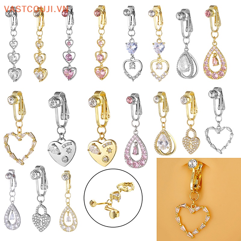 Khuyên Rốn Hình Trái Tim Thời Trang Cho Nữ