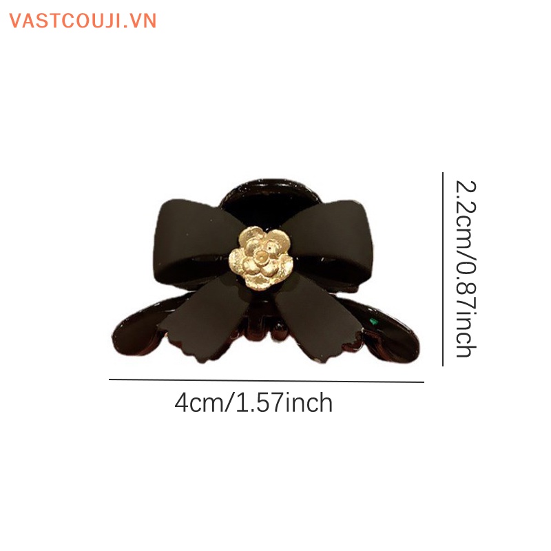 Kẹp Tóc Nơ Mini Màu Đen Thời Trang 2023 Cho Nữ