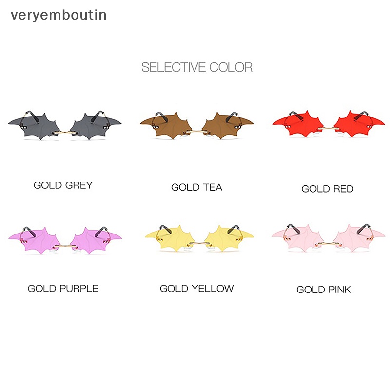 Kính Mát Hình Dơi Không Viền Thời Trang Cho Nam Và Nữ