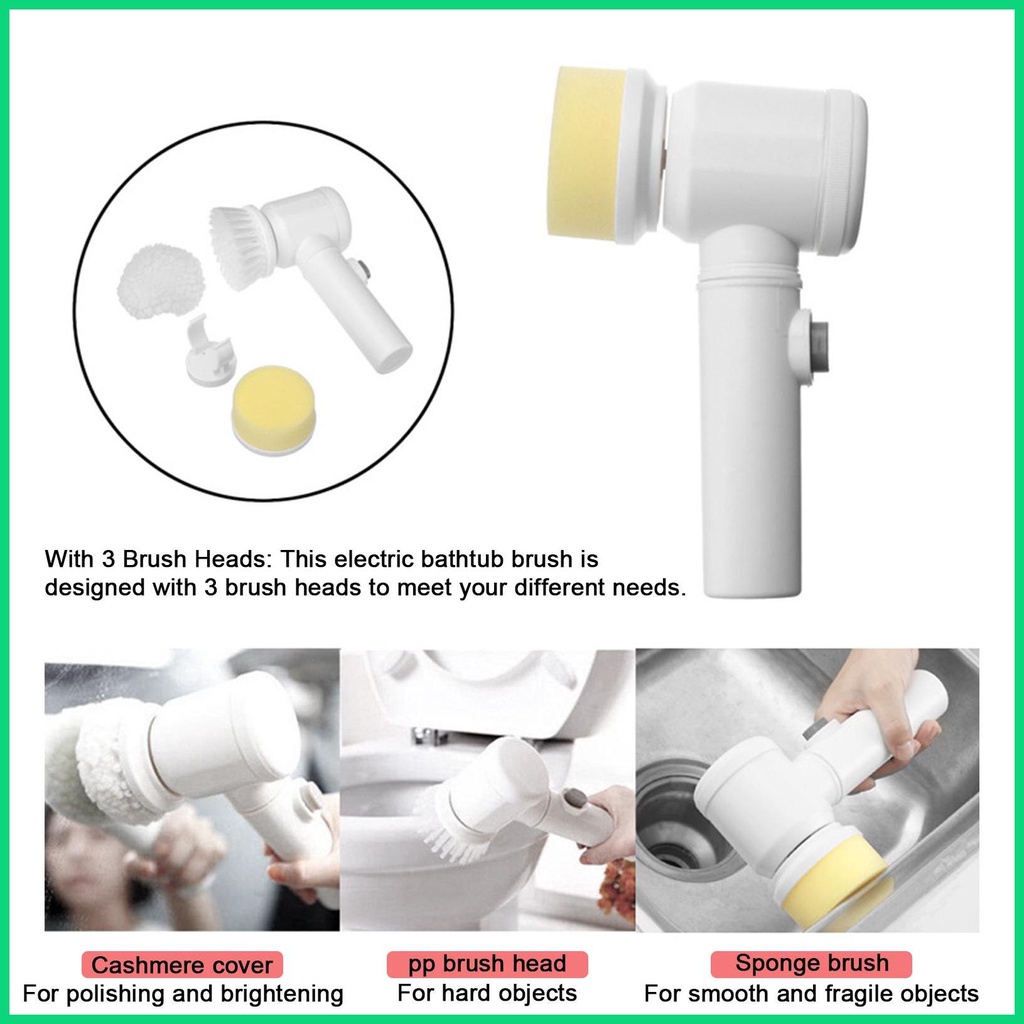 Máy Chà Rửa Điện Tử Không Dây Có Thể Sạc Lại Cho Nhà Bếp Nhà Tắm