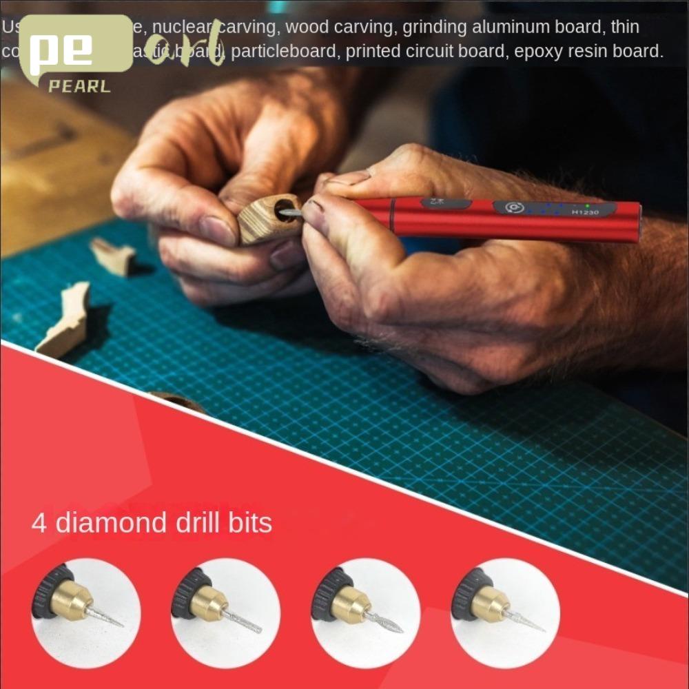 .Máy Khoan Gỗ Không Dây Dạng Xoay Dùng Làm Trang Sức DIY