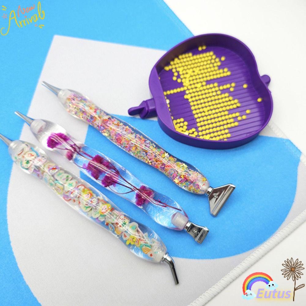 Bút Vẽ Tranh Chữ Thập DIY Hình Hoa Bằng Nhựa Resin Lấp Lánh