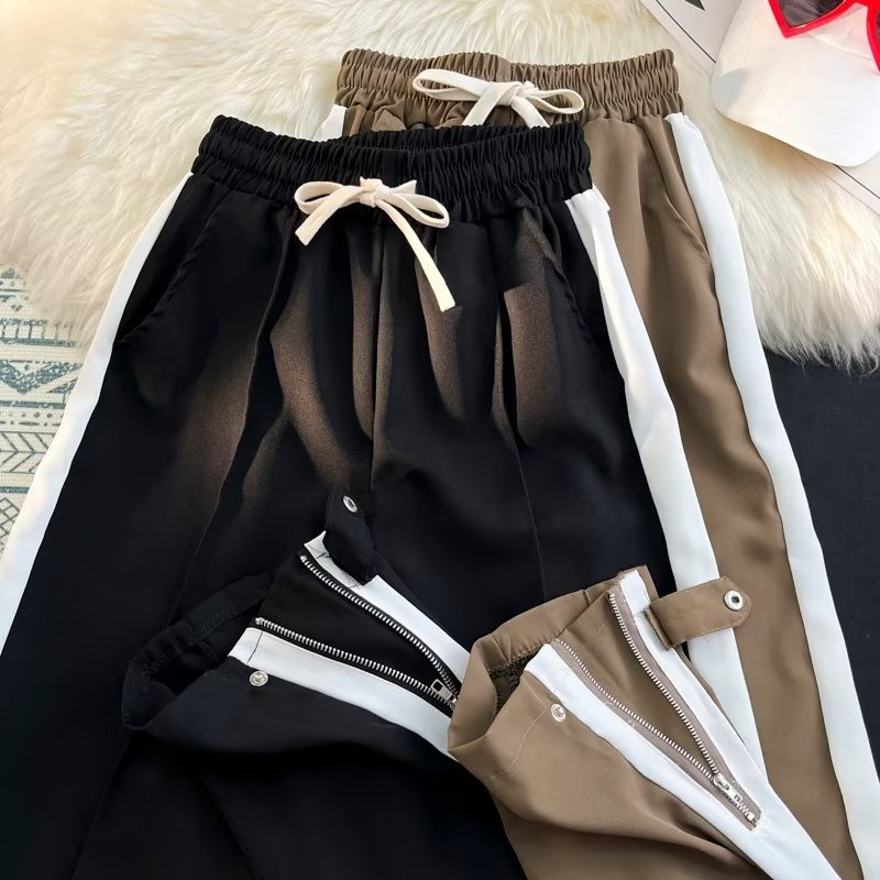 Quần Thể Thao Ống Rộng Lưng Cao Phong Cách Xuân Hè Mới Cho Nam Nữ