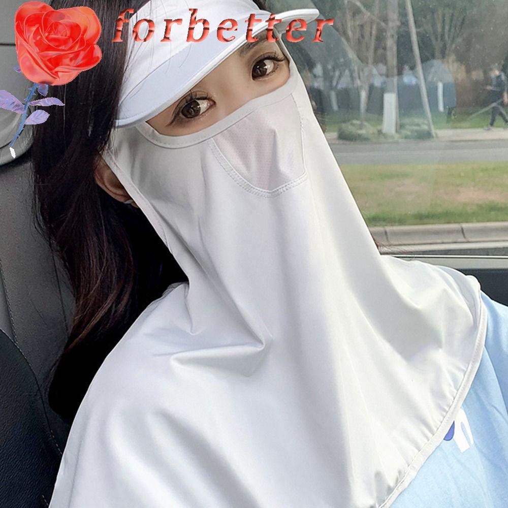 Khăn Choàng Cổ Kiêm Mặt Nạ Che Phủ Mắt Bằng Lụa Lạnh Mỏng Co Giãn Điều Chỉnh Được Màu Trơn Chống Nắng Mùa Hè Cho Nữ