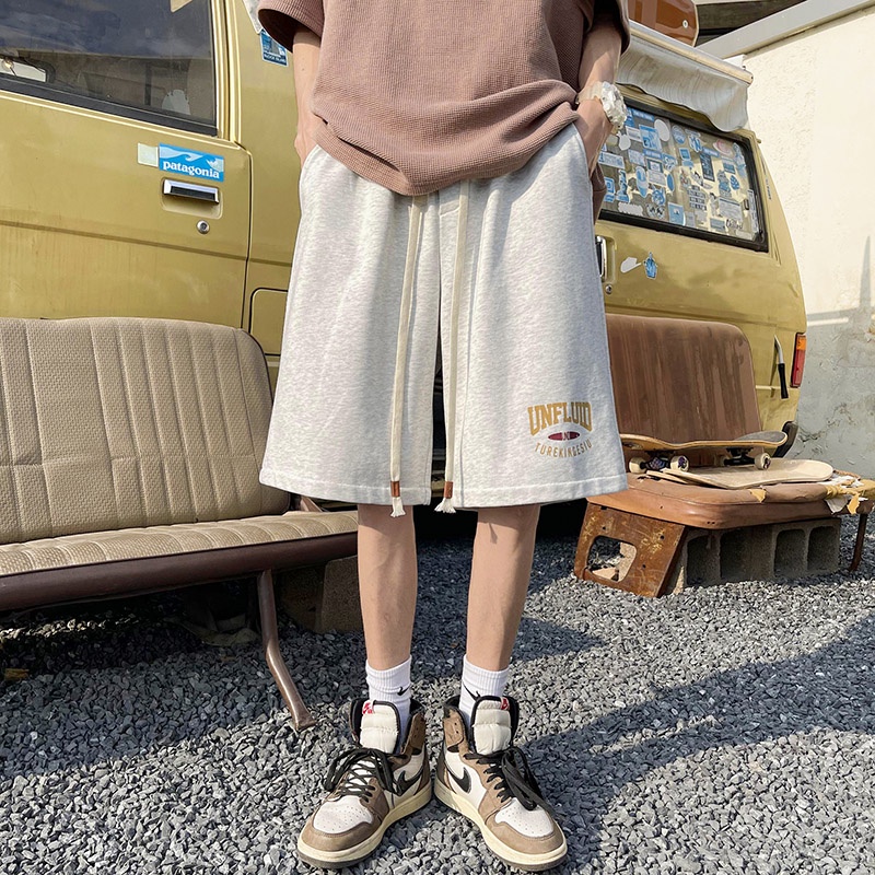 Quần Short Thể Thao Dáng Suông In Họa Tiết Cổ Điển Thời Trang Hè Cho Nam Phong Cách Mỹ