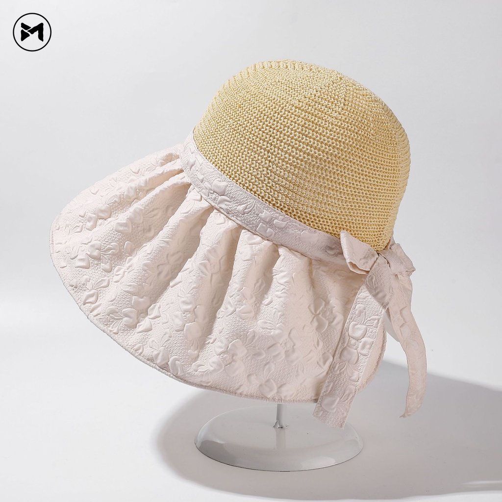 Nón Vành Rộng Thoáng Khí Dập Nổi Ba Chiều Phong Cách Hàn Quốc Hàng Mới 2023