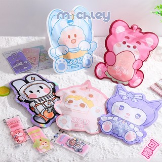 Michley Set 10 Miếng Dán Làm Mát Họa Tiết Cây Kem Hoạt Hình Phong Cách Quân Đội Nhỏ Gọn Cho Học Sinh / Điện Thoại