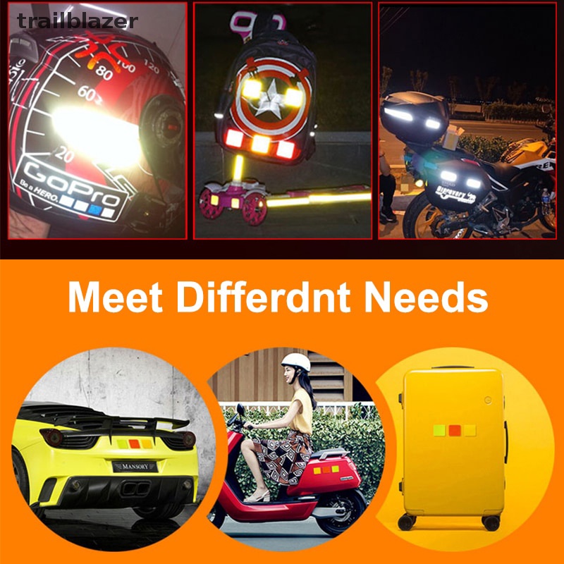 Set 10 Miếng Dán Phản Quang Cảnh Báo An Toàn Cho Xe Hơi