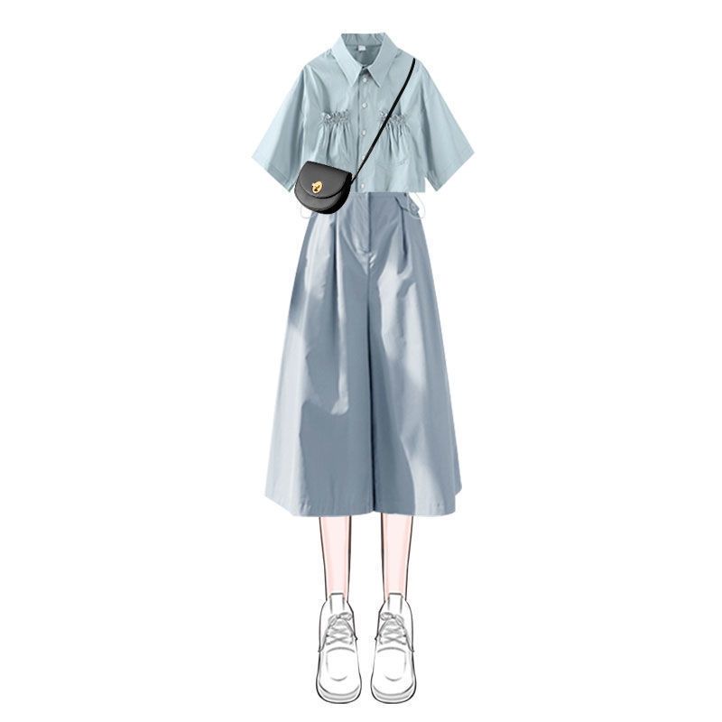 Áo Sơ Mi Ngắn Cổ polo Dáng Rộng Thời Trang Mùa Hè 2023 Dành Cho Bạn Nữ