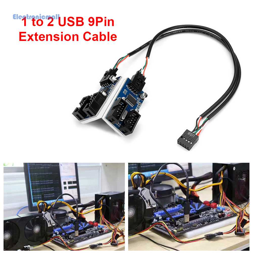 1 Bộ Chia Cổng USB Bo Mạch Chủ 9Pin 1 Thành 2 / 4